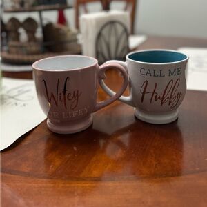 New Hubby & Wifey coffee mugs